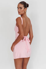 Minivestido sin espalda Won't Bite - Rosa