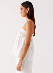 Top Wynter Babydoll - Blanco