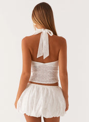 Top halter Sweet Dream - Blanco