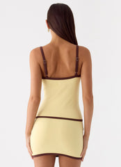 Minivestido Assimétrico Felicia - Amarelo