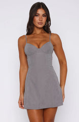 Minivestido Excuse Me, Darling gris