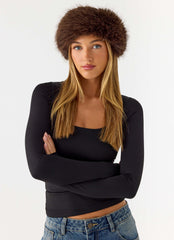Tiara de Pelo Sintético North Pole - Chocolate
