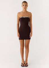 Minivestido Leroy Button - Chocolate