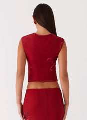 Waiting for Dawn Malla Top - Rosa
