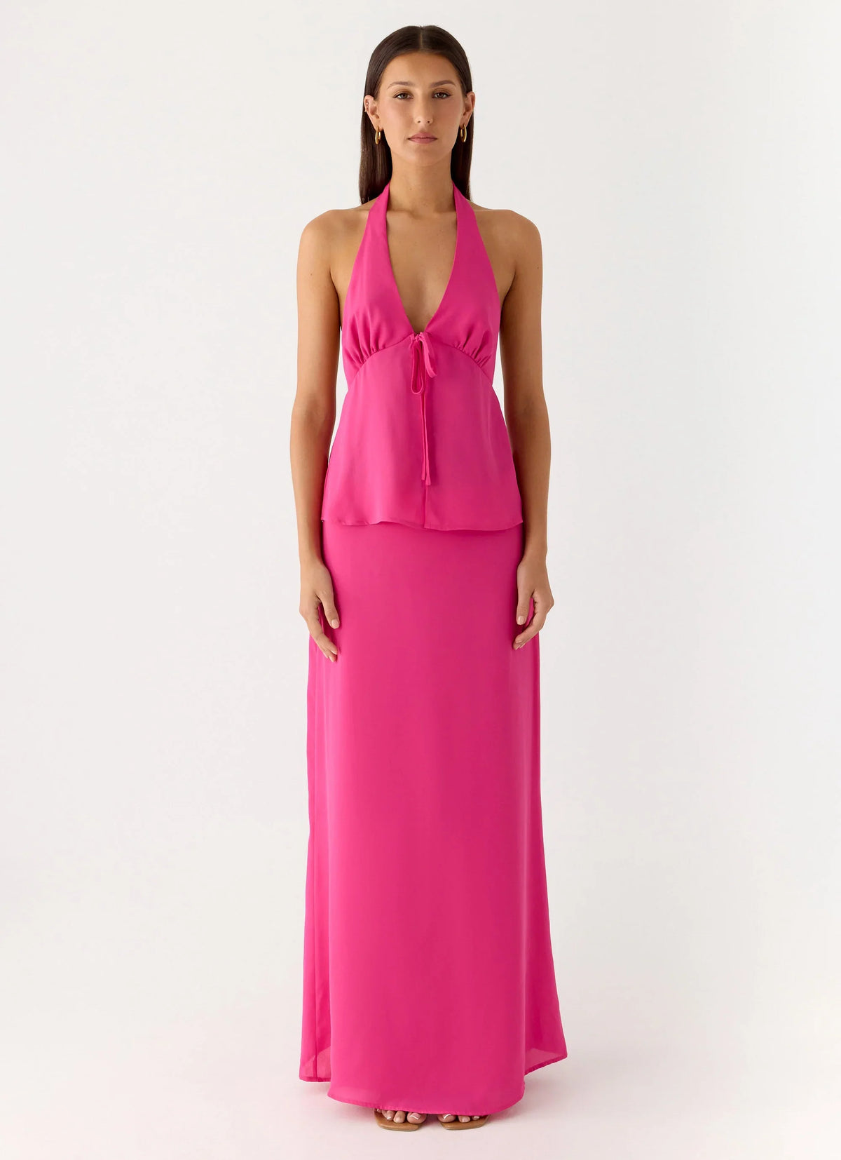 Falda Larga Ashlea - Fucsia