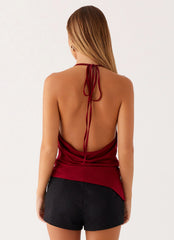 Top Dasha Gola Cowl - Vermelho