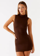 Minivestido Reid - Chocolate Oscuro