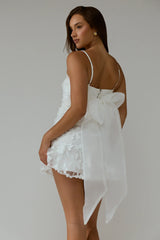 Minivestido Dori com Aplicações Palmeira Branco