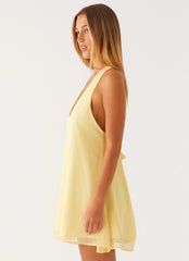 Minivestido Industrial - Amarelo Pastel
