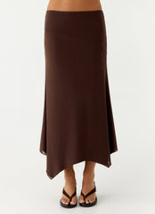 Falda midi Kerrie Hanky - Chocolate