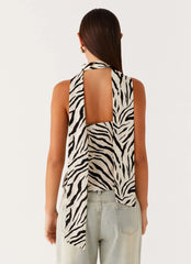 Top Curto Anais - Zebra