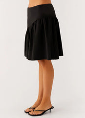 Falda Midi Rayna - Negro