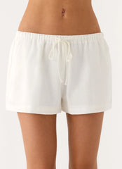 Shorts de Linho Millo - Marfim