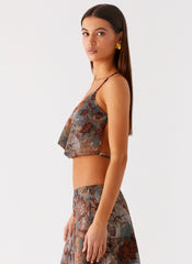 Top con cuello vuelto Rosewood - Vintage Blossom