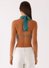 Top estilo chal Zola - Tie Dye verde