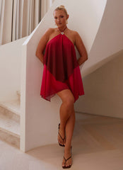 Minivestido Twin Flame – Gradiente Fúcsia