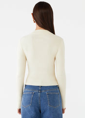 Blusa de Tricô Manga Longa Tilly - Creme