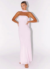 Vestido longo Pagoda - Rosa