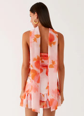 Minivestido Manon Scarf - Blushing Blossom