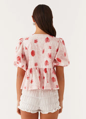 Top con lazo Western Wind - Leopardo Rosa