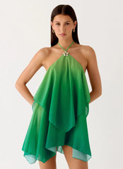 Minivestido Twin Flame - Degradê Verde