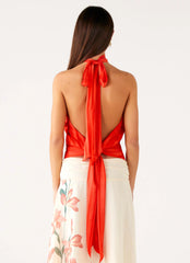 Blusa de gasa Willow - Coral