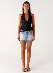 Mini Shorts Jeans Unreal - Azul Desbotado