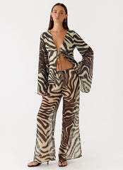 Calça Jadia Boca de Sino - Zebra
