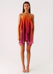 Minivestido Twin Flame - Degradado Naranja