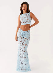 Falda larga Fiorella Floret - Azul
