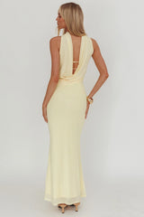 Vestido Longo Frente Única Truth Be Told Manteiga