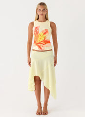 Jacqui Beaded Tank Top - Yellow