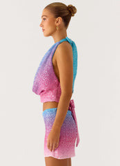 Blusa de Tricô com Lantejoulas One More Time - Disco Ombre