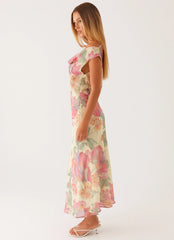 Vestido Longo Maxi Modelo - Peônia Amarela