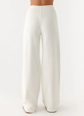 Sherlee Knit Pants - White