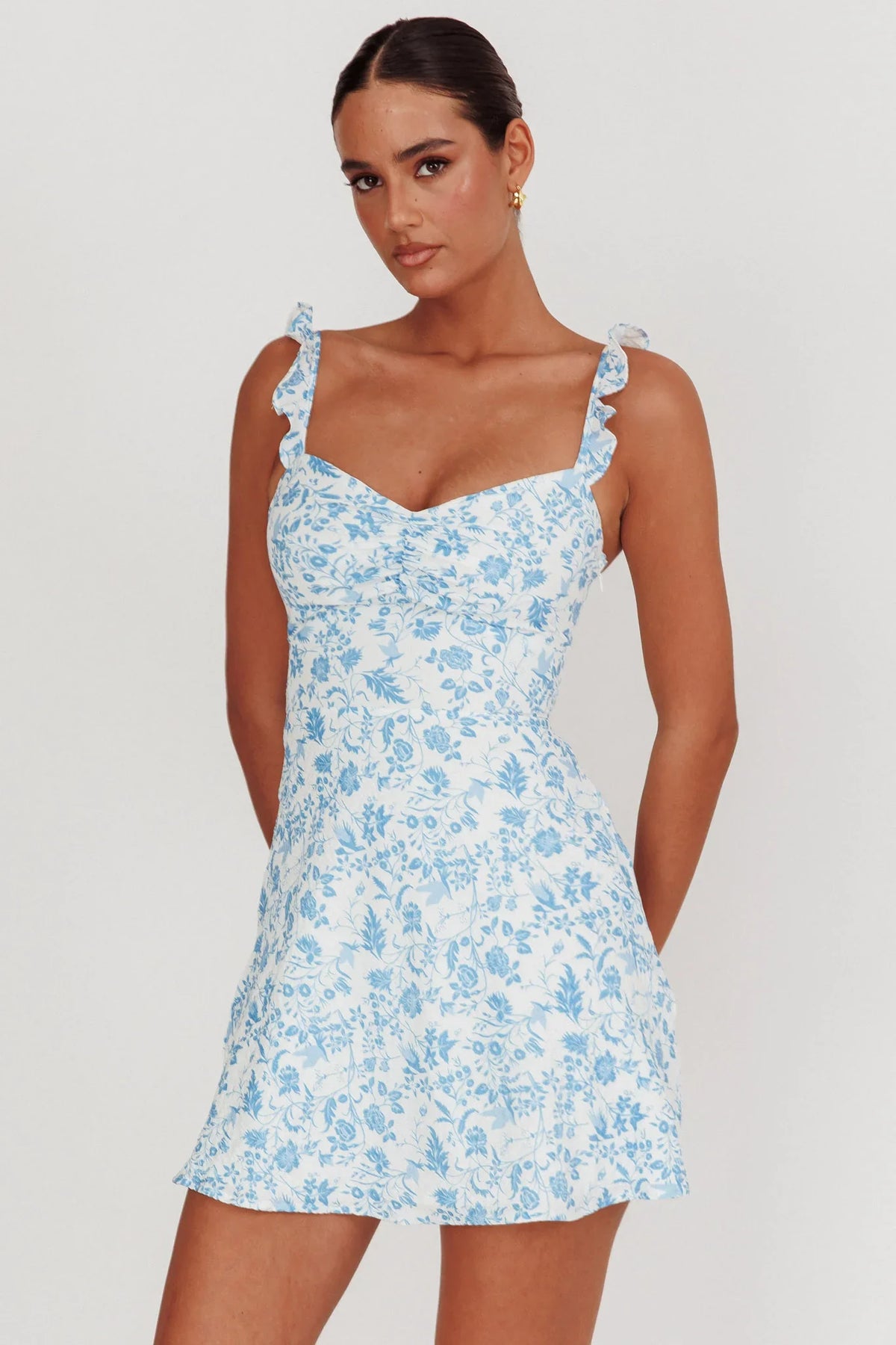 Minivestido Evasê Sorbet Azul