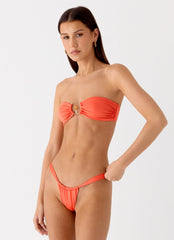 Parte de abajo de bikini fruncida Airlie - Naranja