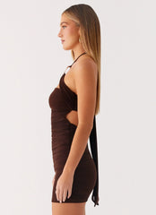 Minivestido Poetry - Chocolate