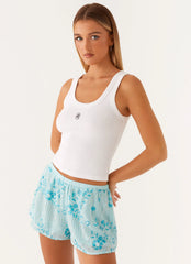 Minishorts Mercer con lentejuelas - Azul