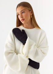 Manoplas de punto Winter Blaze - Negras