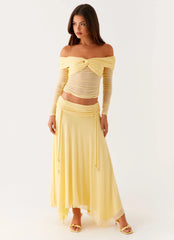 Falda midi Kirrabilli - Amarilla