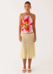 Top Dalila com Amarração e Contas - Pink Lily