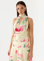 Compre o Top Halter Aberto nas Costas - Lemon Soleil
