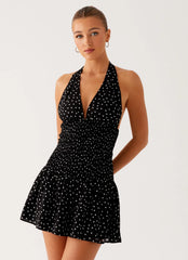 Minivestido Holden - Lunares negros