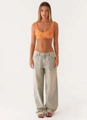 Bralette de lentejuelas Mercer - Naranja