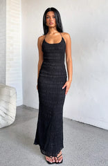 Vestido largo halter Never Say Goodbye negro