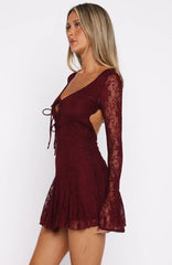 Minivestido With Every Heart Beat - Color Borgoña