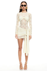 LIONESS Vestido Curto Midnight Manteiga