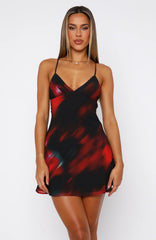 Minivestido Riviera Crimson Blur