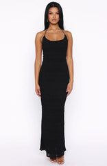 Vestido largo halter Never Say Goodbye negro